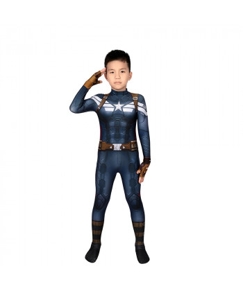 Captain America The Winter Soldier Costume Cosplay Suit Kids Steve Rogers