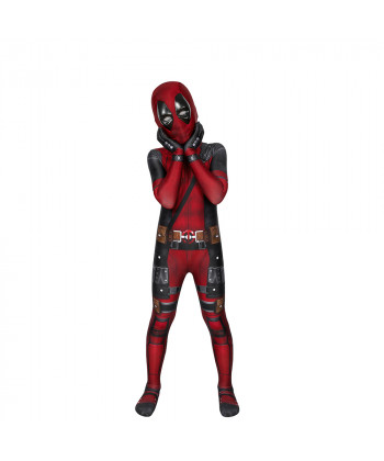 Deadpool Costume Cosplay Suit Kids Wade Wilson