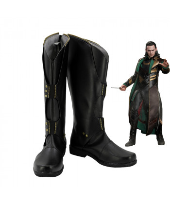 Thor The Dark World Loki Black Shoes Cosplay Boots