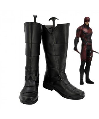 Daredevil Matt Murdock Black Shoes Cosplay Boots