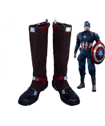 Captain America Civil War Steve Rogers Battleframe Boots Cosplay Shoes Custom Made