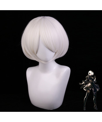 NieR Automata YoRHa No.2 Type B Short Light White Cosplay Wig