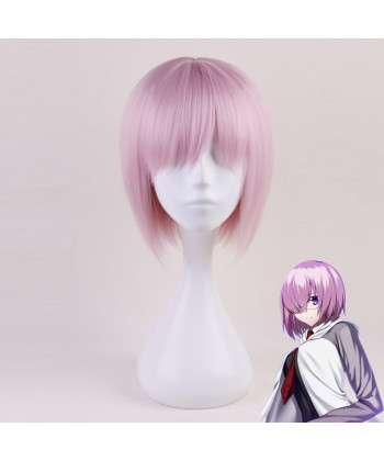 Fate Grand Order Demi Servant Mash Kyrielight Short Straight Pink Cosplay Wig