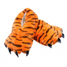 Unisex Animal Tiger Print cosplay Kigurumi fleece slippers shoes