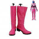 Uchu Sentai Kyuranger Raptor 283 Type 283 Washi Pink Cosplay Shoes Women Boots 