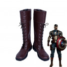 Captain America Steven Steve Rogers Cosplay Shoes Brown Boots Custom Made