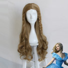 Princess Cinderella Long Curly Light Brown Cosplay Wig