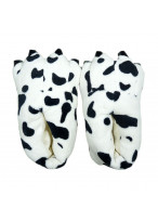 Unisex Animal Cow Print cosplay Kigurumi fleece slippers shoes 