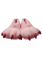 Unisex Animal Pink cosplay Kigurumi fleece slippers shoes 