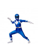 Blue Ranger Costume Cosplay Suit Kids Mighty Morphin Power Rangers 