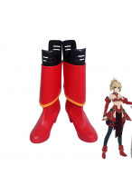 Fate Apocrypha Saber Mordred Red Boots Cosplay Shoes 