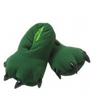 Unisex Animal Green cosplay Kigurumi fleece slippers shoes