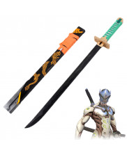 OW Overwatch Genji Young Skin Long Sword with Sheath Cosplay Prop