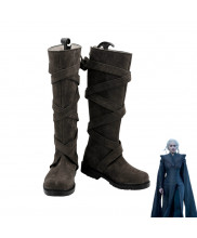 Game of Thrones Season 7 Daenerys Targaryen Dany Gray Boots Cosplay Shoes